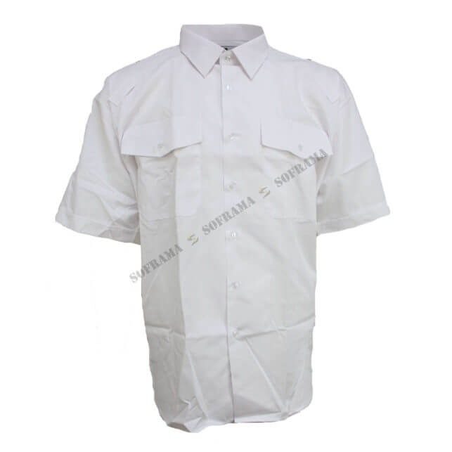 British white short sleeves shirt