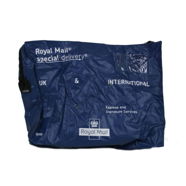 British Royal Mail blue pouch