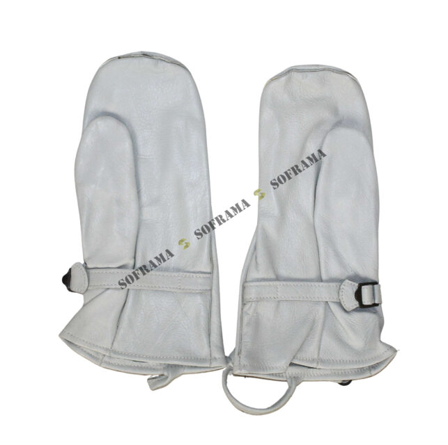 Gants de travail en cuir blanc suédois – Image 2